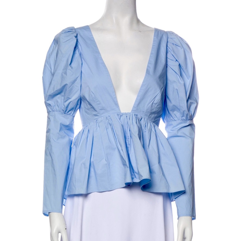 V-Neck Long Sleeve Blouse